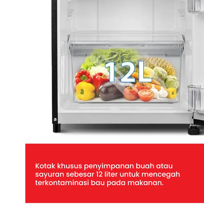 Toshiba Kulkas 2 Pintu Anti Bakteri Non Inverter 180 L - GR-B22-ISP | GRB22ISP